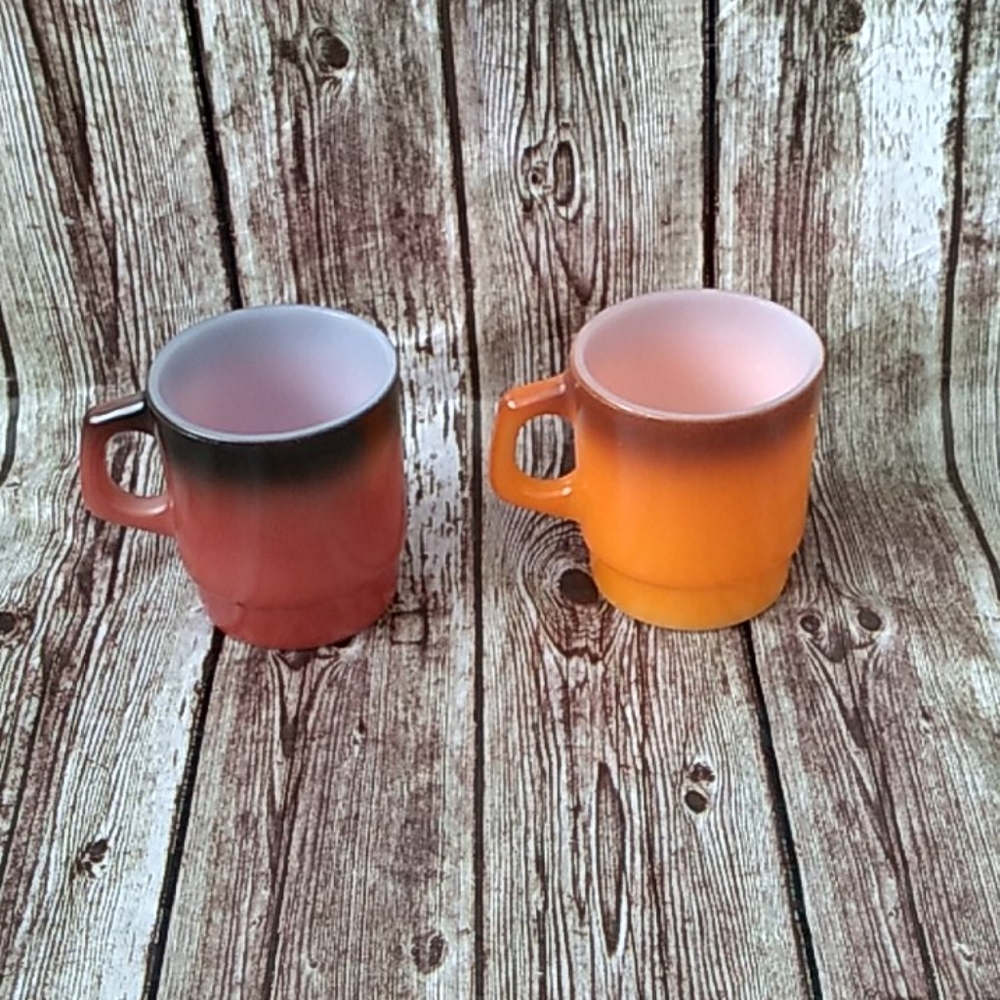 Anchor Hocking Fire King vintage mugs